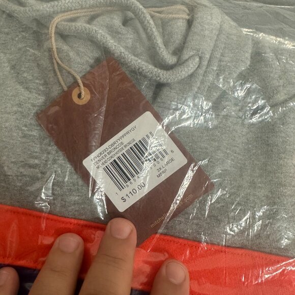 Mitchell And Ness Throwbacks Hoodie Denver Bronco Hoodie 3 X-large - Picture 3 of 5